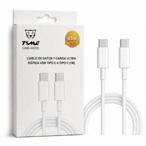 Cable TAVE USB Tipo C a Tipo C 45W 1 Metro