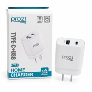 Cargador Pro21 USB + USB-C 3.1A Fast Charge