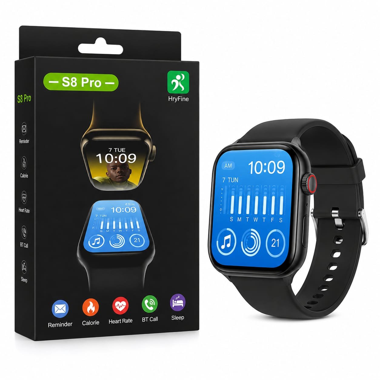 Smartwatch S8 Pro HryFine Bluetooth
