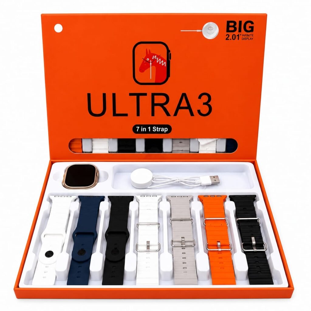 Smartwatch Ultra 3 – 7 Correas + Cargador