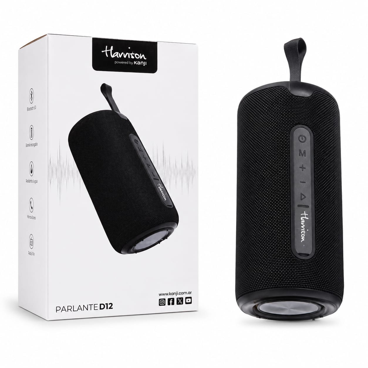 Parlante Bluetooth D12 Havriton Portátil