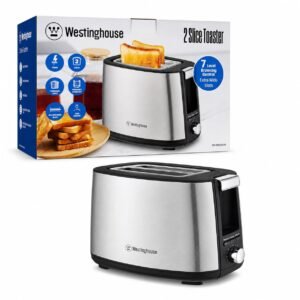 Tostadora Westinghouse 2 Rebanadas 800W Acero Inoxidable